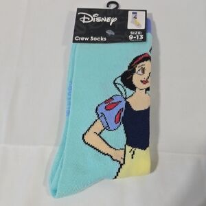Disney Snow White Crew Socks - Light Blue, Navy & Yellow